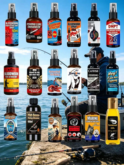🎣 Concentrated Fish Attractant Liquid – 🐟Fast-Acting Red Worm Formula